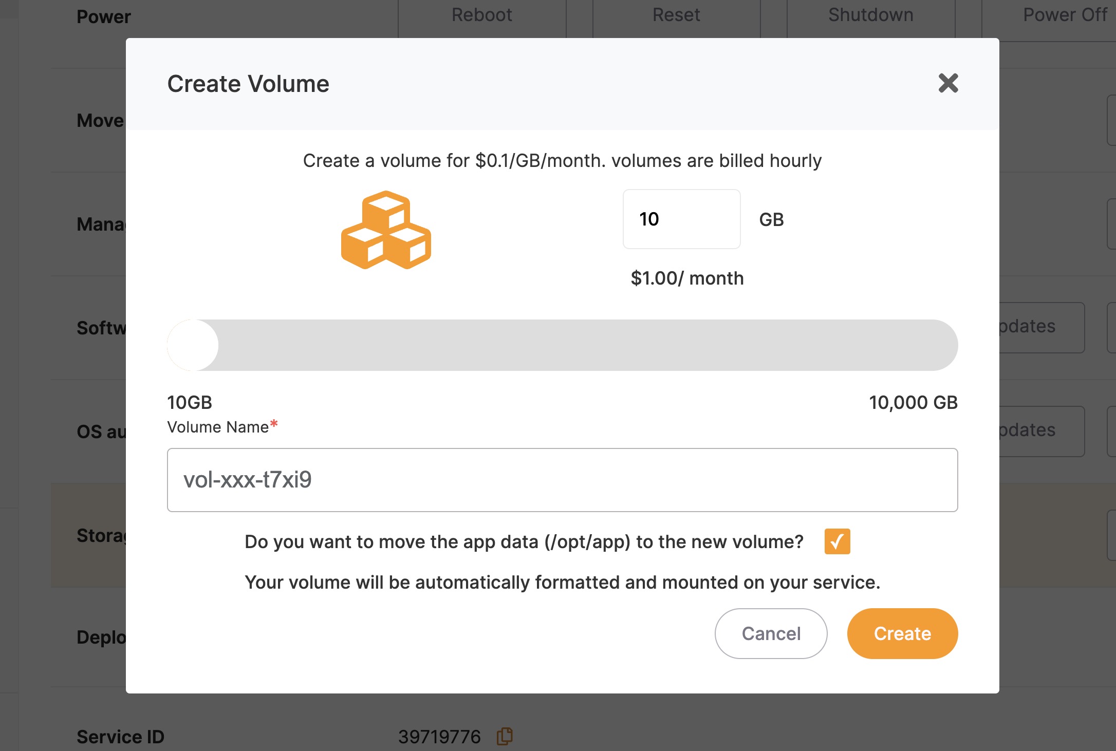 Creating a new storage volume for Mattermost Team Edition on Elestio