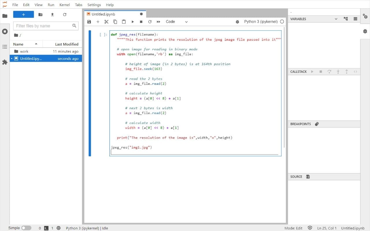 Jupyter-Notebook dashboard