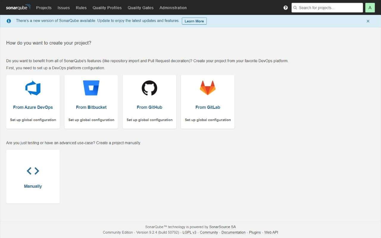 SonarQube software screenshot