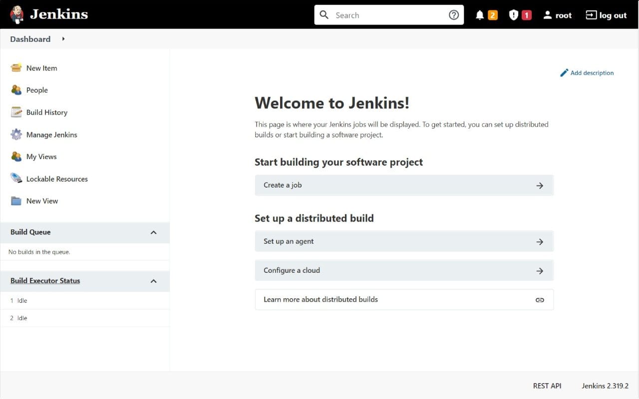 Jenkins software screenshot