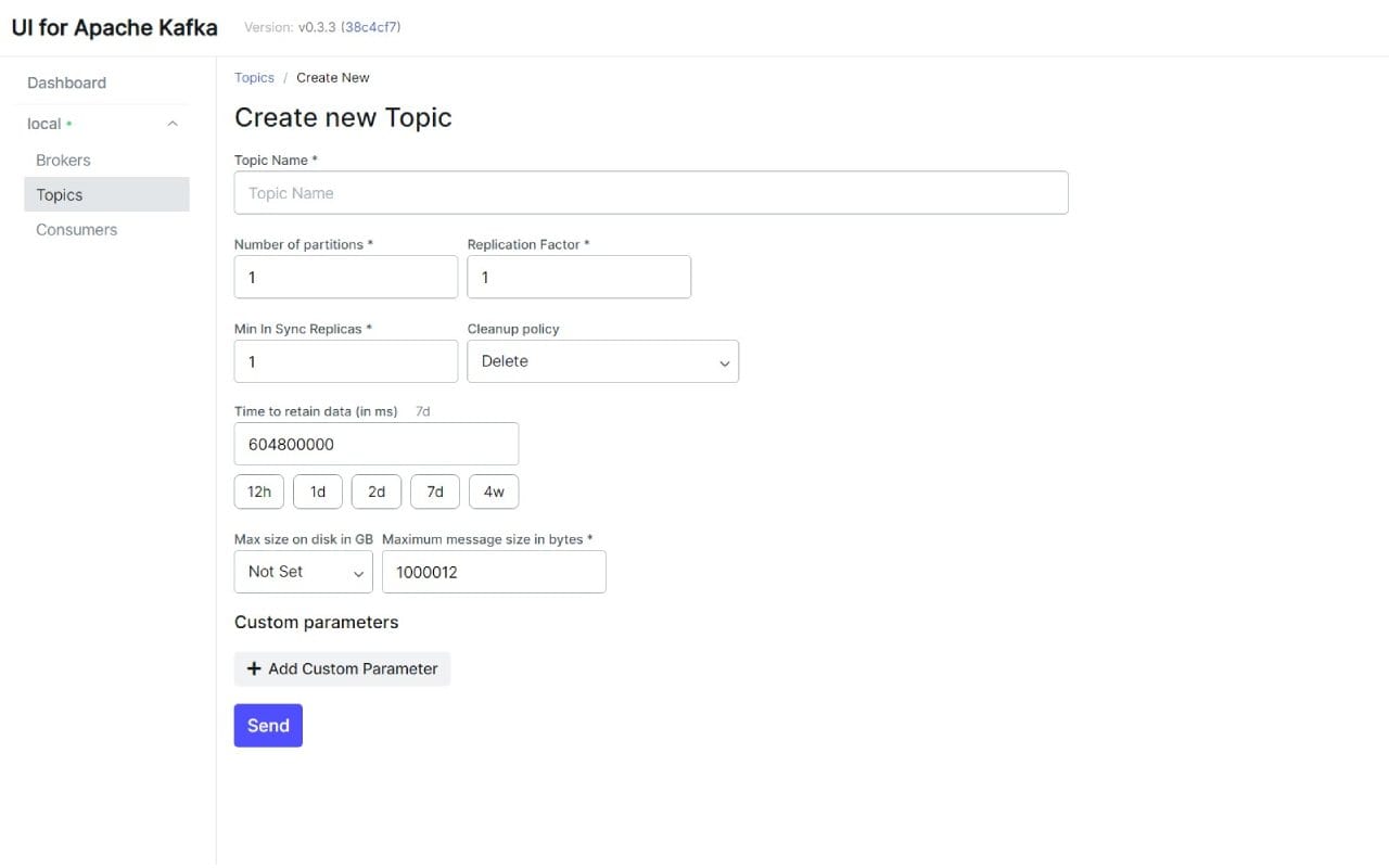 Apache Kafka software screenshot