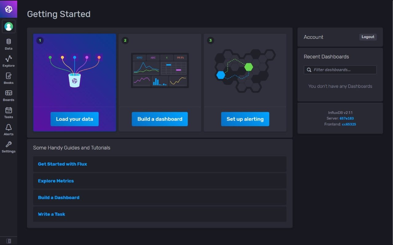 InfluxDB dashboard