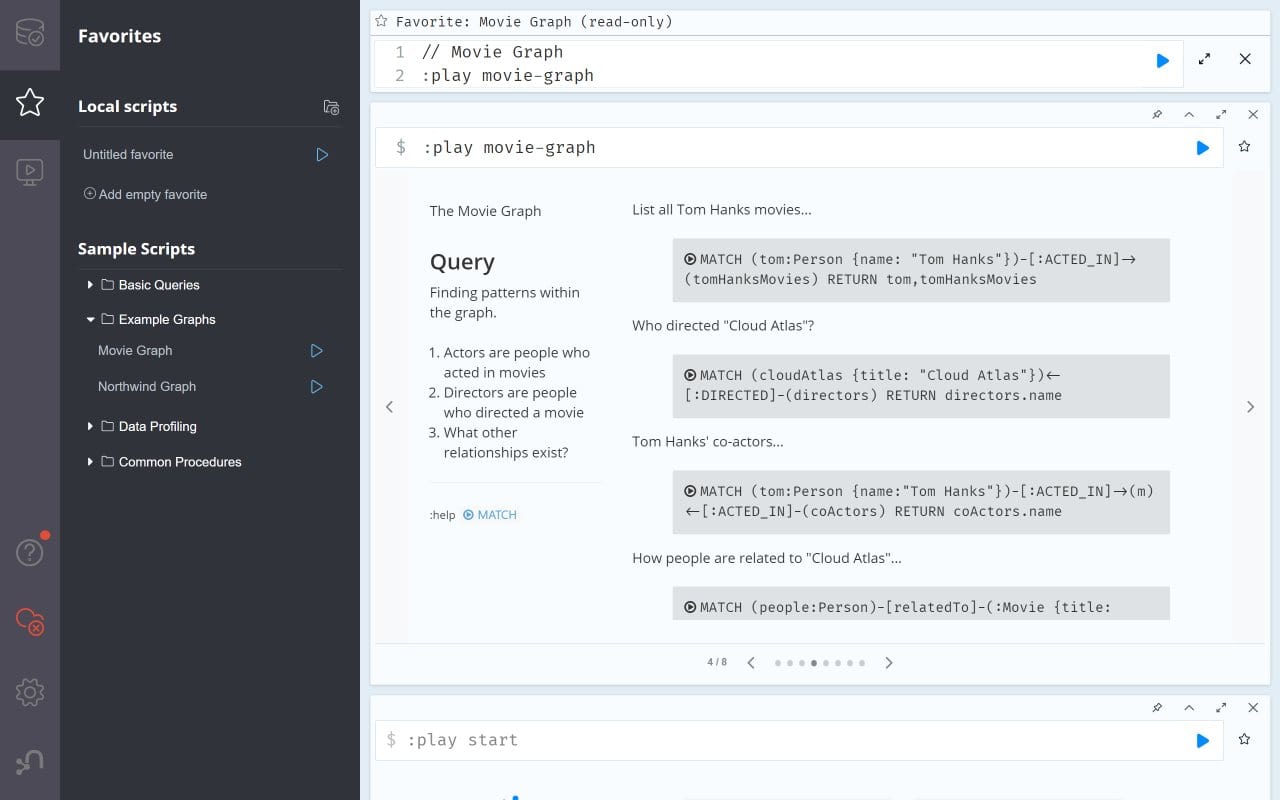 Neo4j dashboard