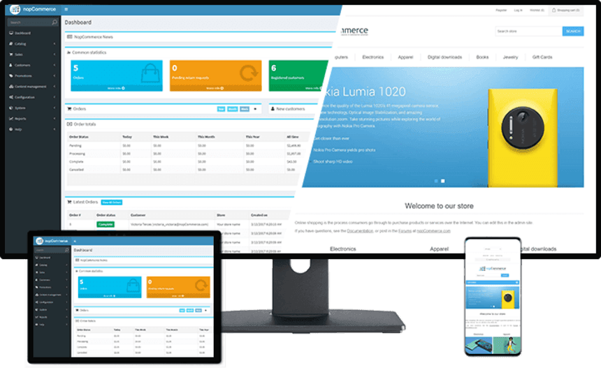nopCommerce software screenshot