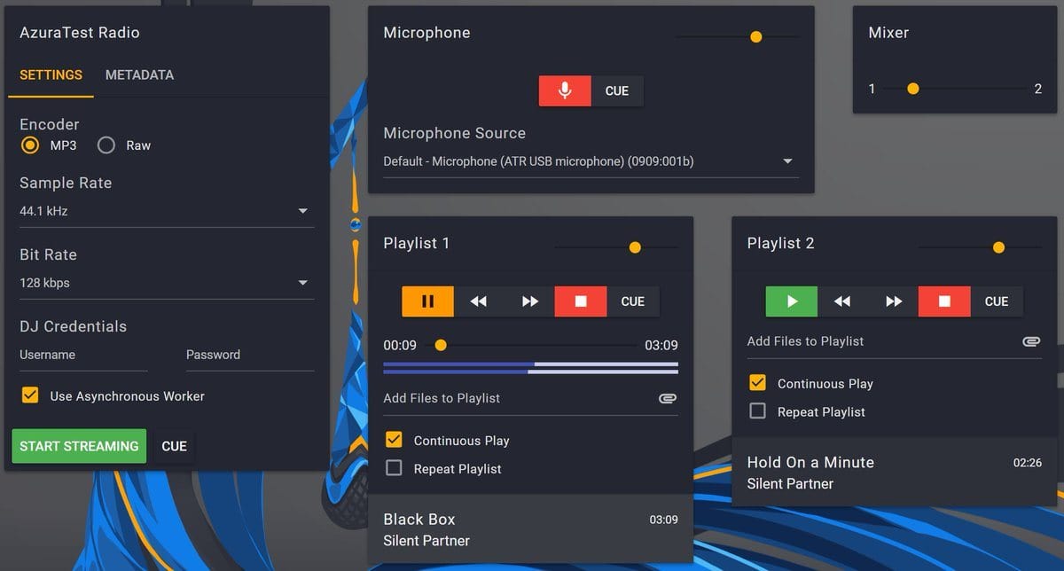 AzuraCast dashboard