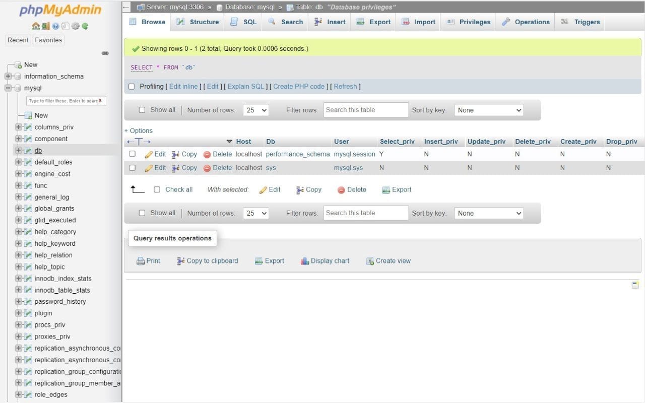 MariaDB software screenshot