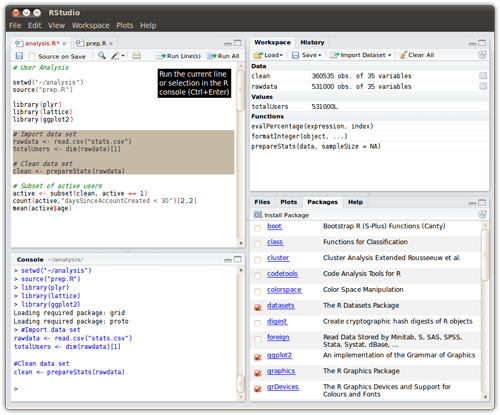 Rstudio dashboard