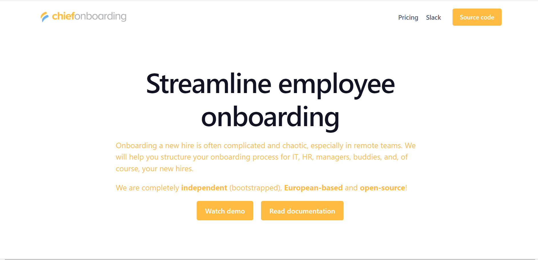 ChiefOnboarding software screenshot