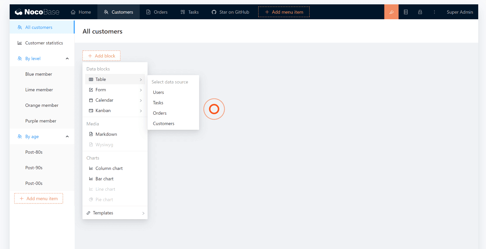 NocoBase software screenshot