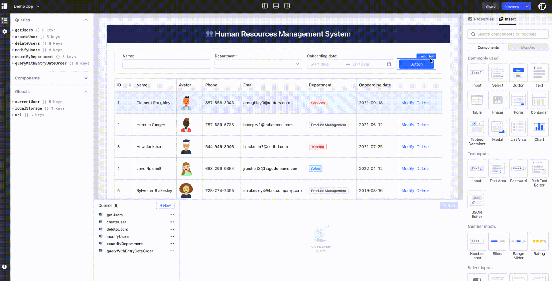 Lowcoder dashboard