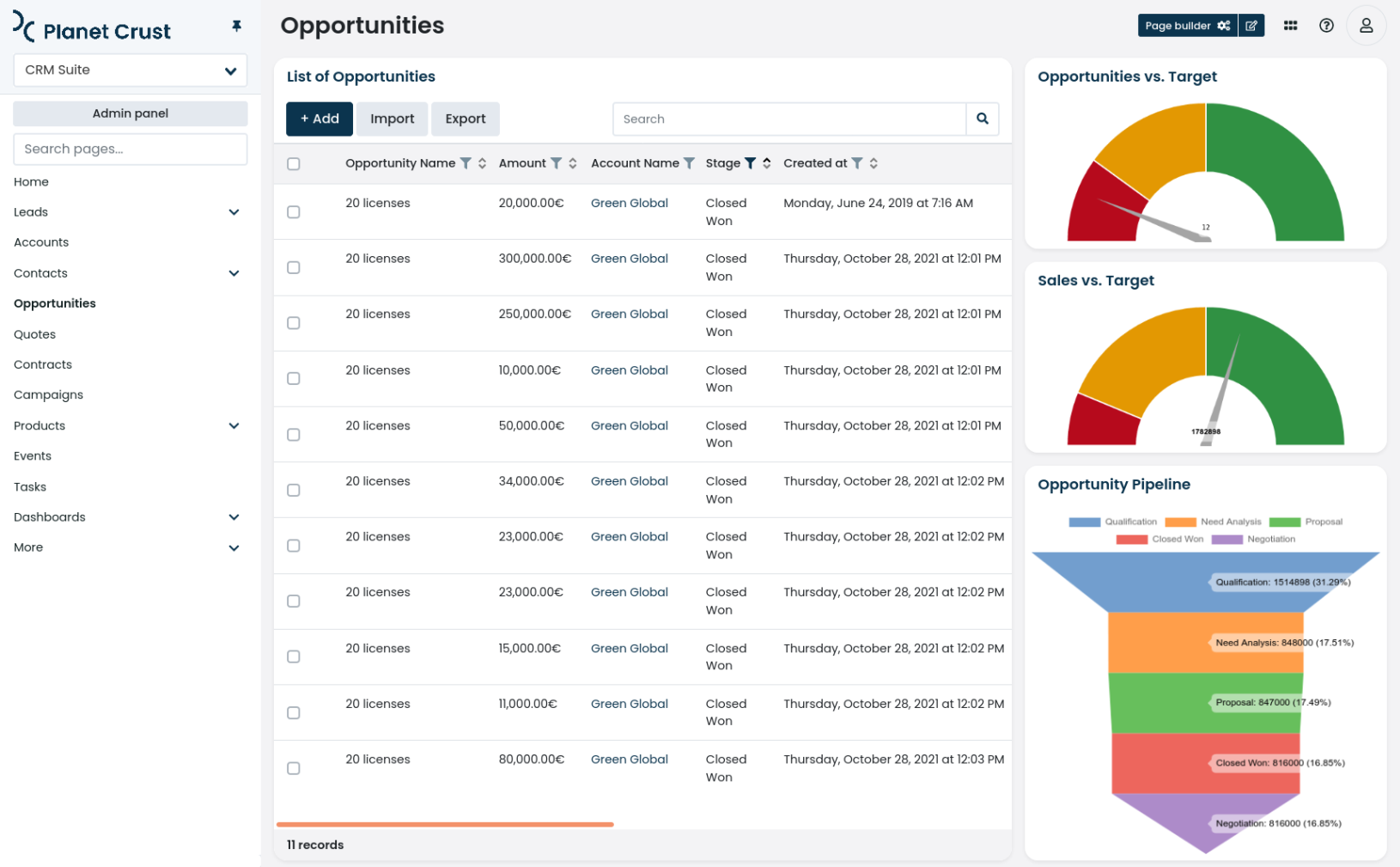 Corteza software screenshot