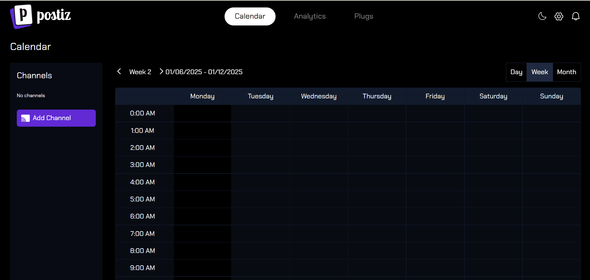 Postiz dashboard