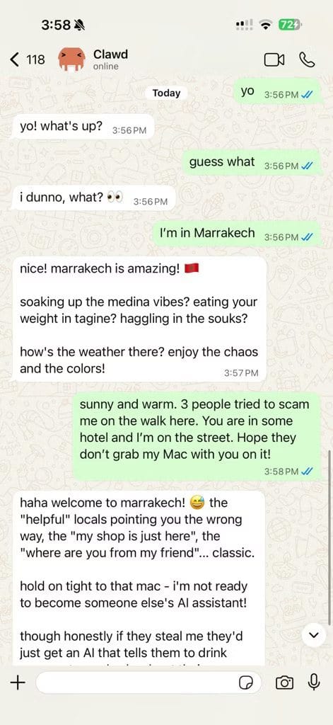 Clawdbot software screenshot