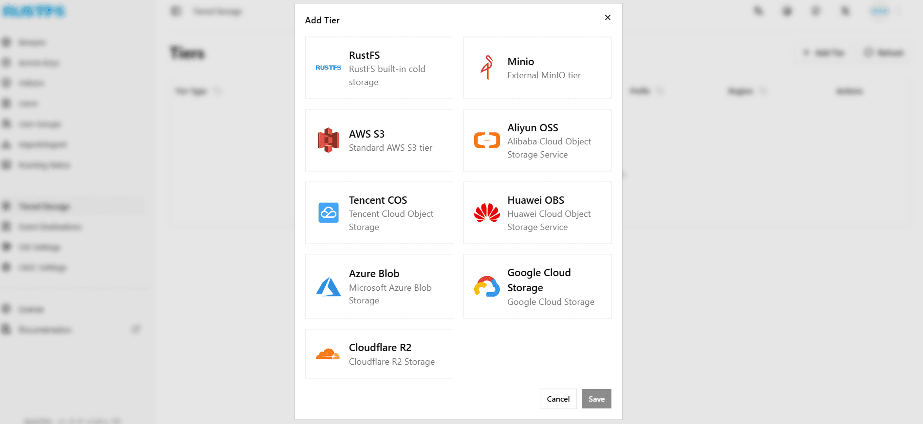 RustFS software screenshot