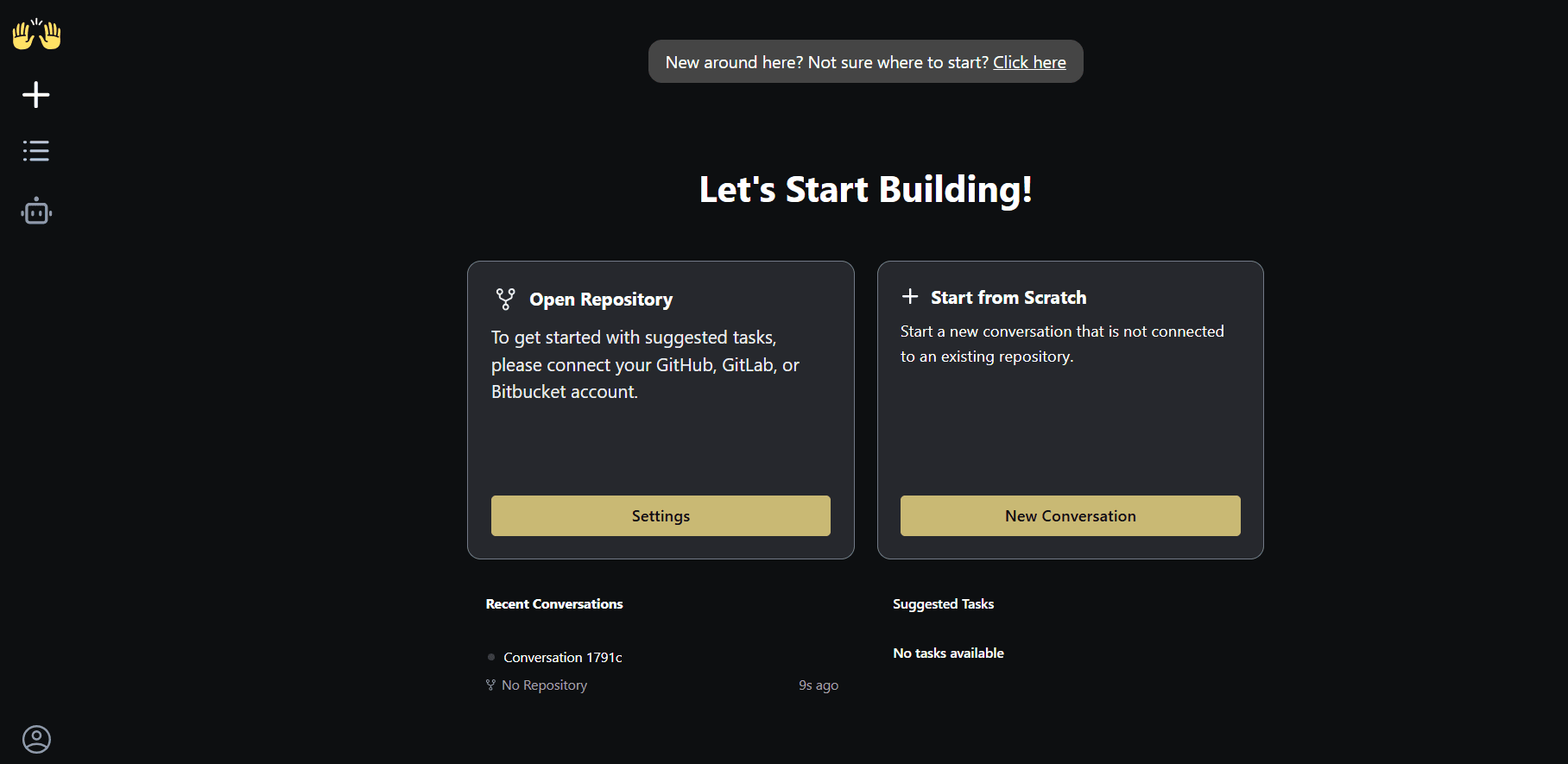 OpenHands dashboard screenshot