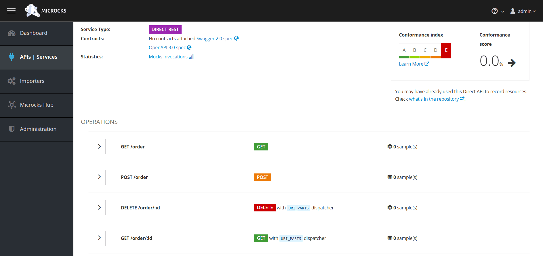 Microcks software screenshot
