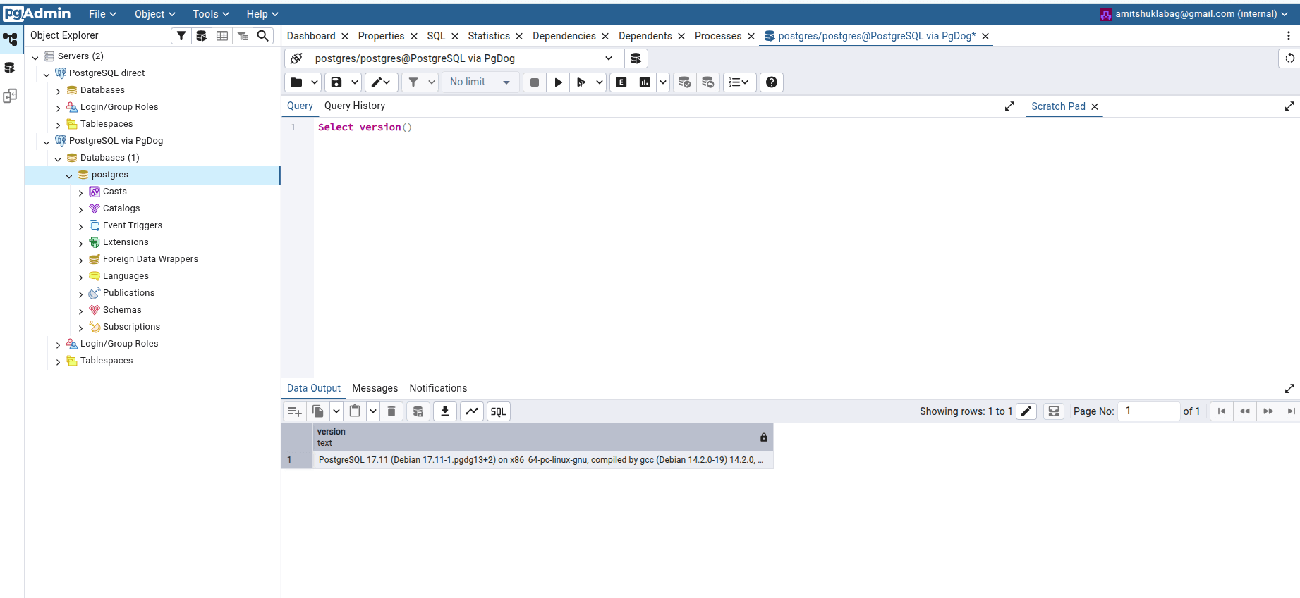 PgDog dashboard screenshot