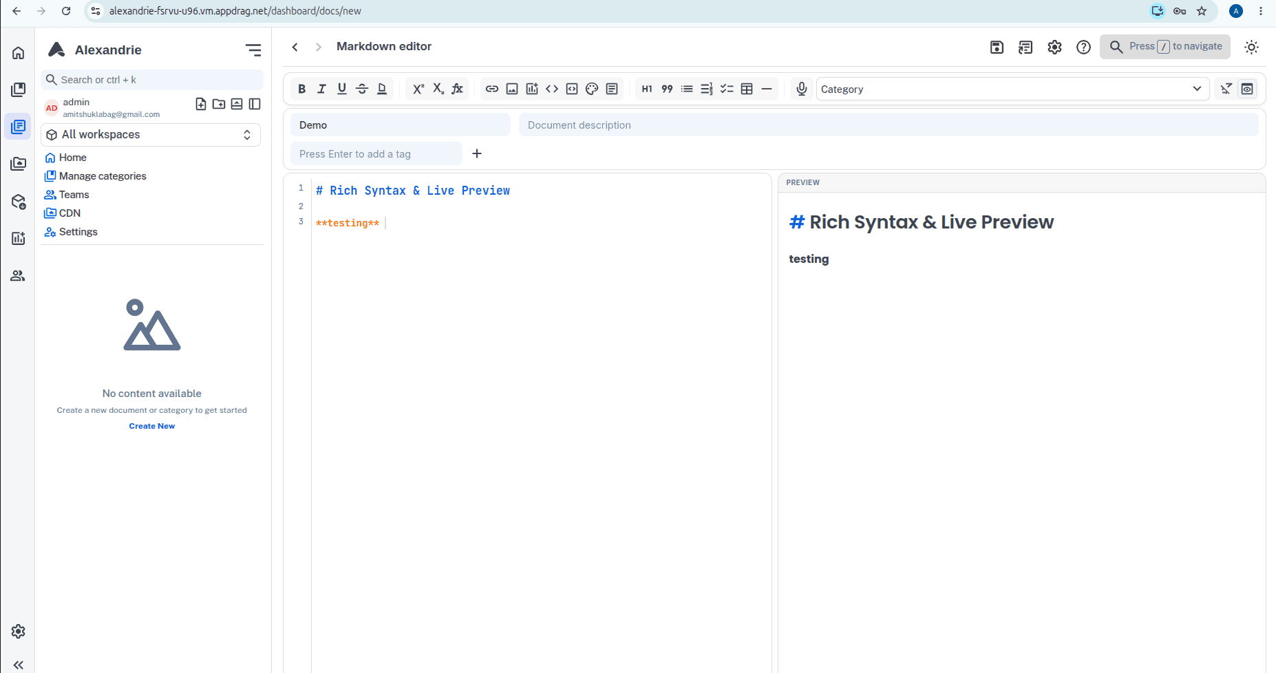Alexandrie software screenshot