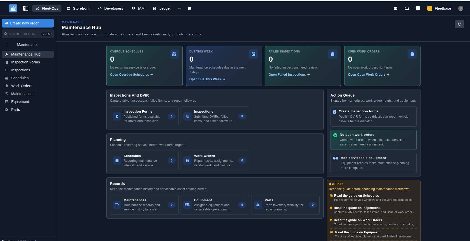 Fleetbase software screenshot