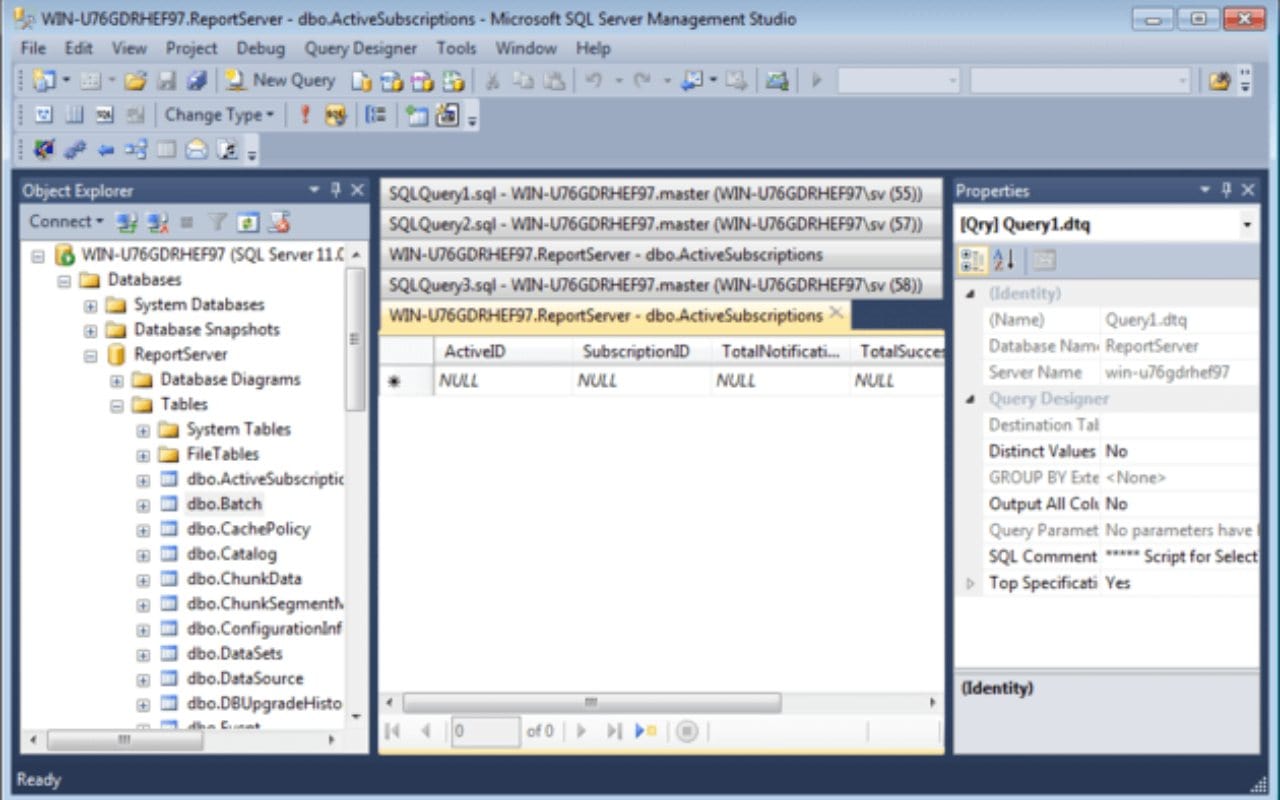 MSSQL dashboard