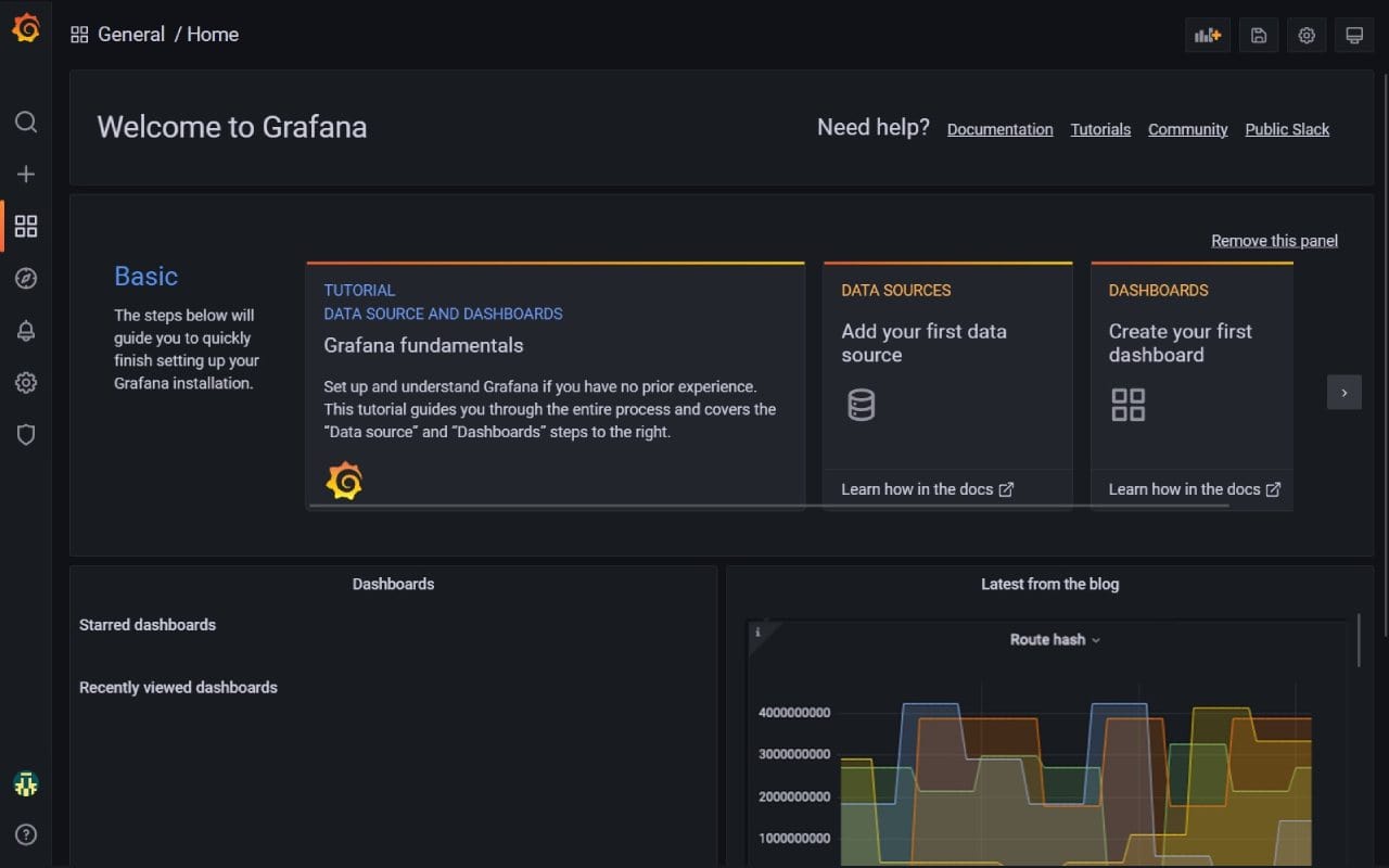 Grafana software screenshot