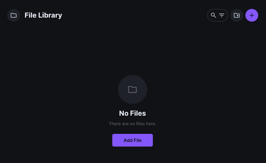 AgencyOS File Library screen