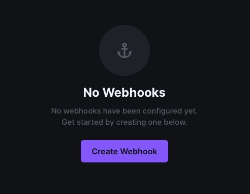 AgencyOS Webhooks screen