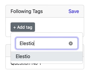 Answer Followed Tags screen