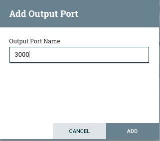 Apache NiFi Outputs screen