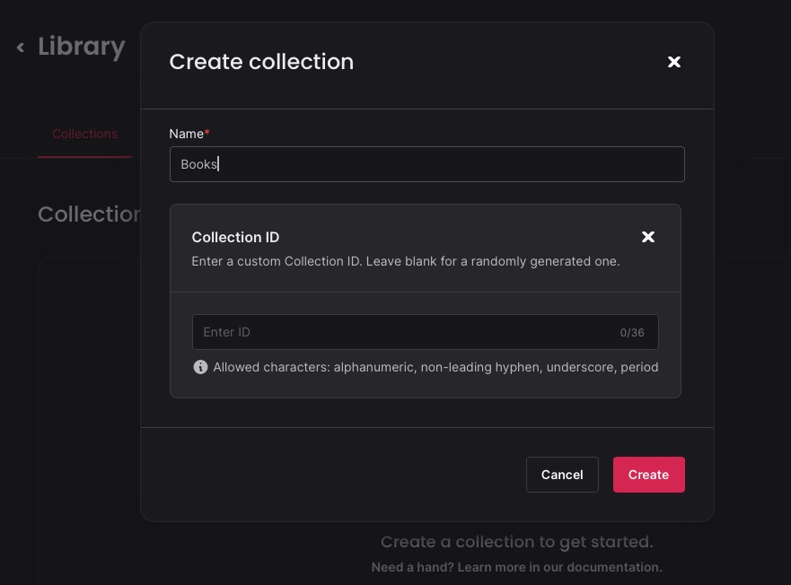 Appwrite creating collection