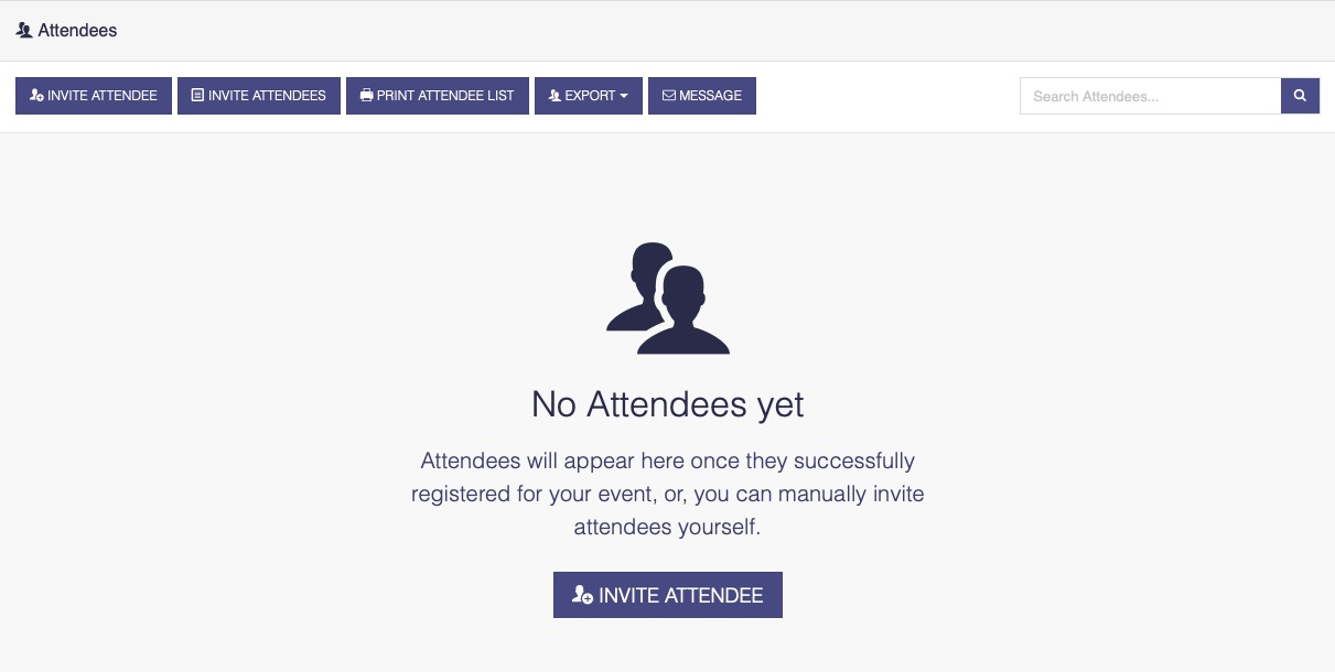 Attendize Attendees management screen