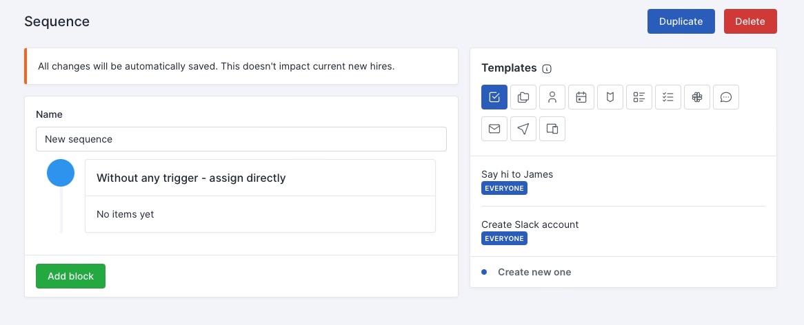 ChiefOnBoarding sequence screen