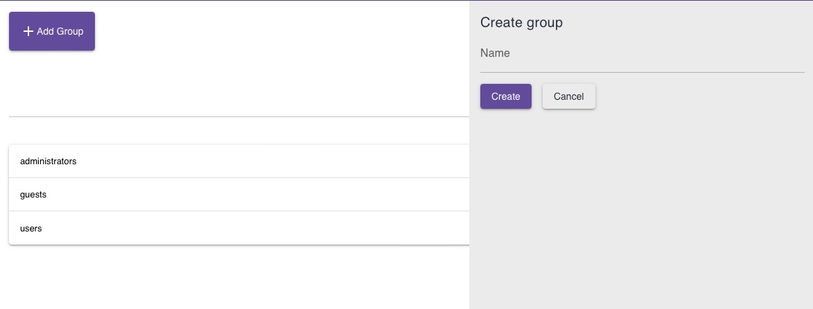 Daptin creating group screen