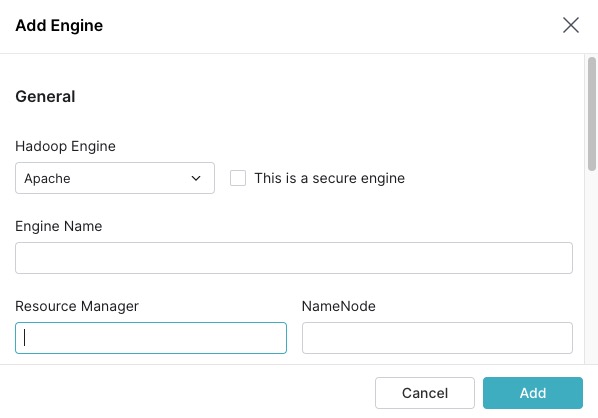 Dremio Creating Engine screen