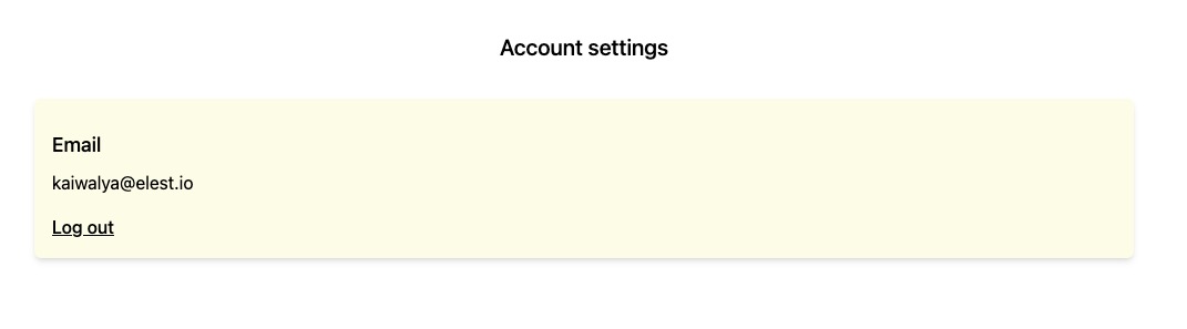 Fugu Account Settings screen