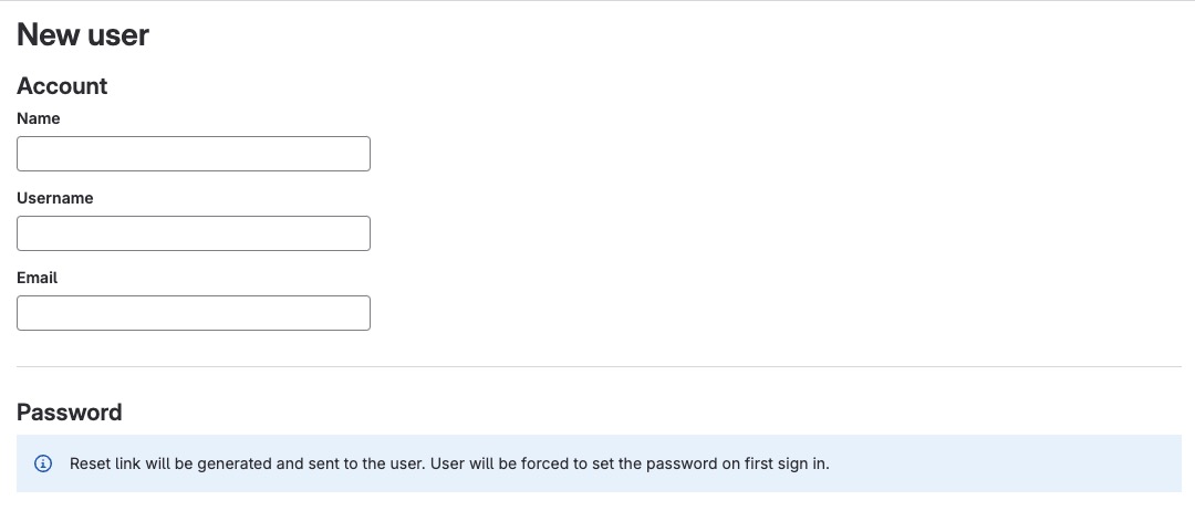 GitLab Creating User screen