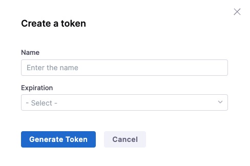 Gitness Creating Token screen