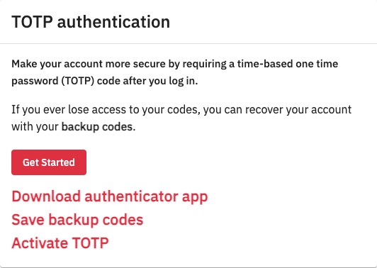 GlitchTip Auth screen