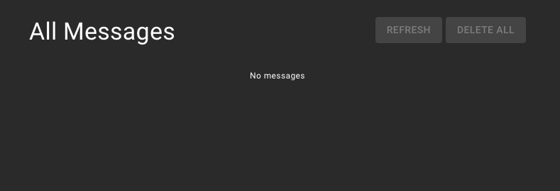 Gotify Messages screen