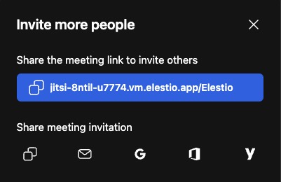 Jitsi Invite People screen