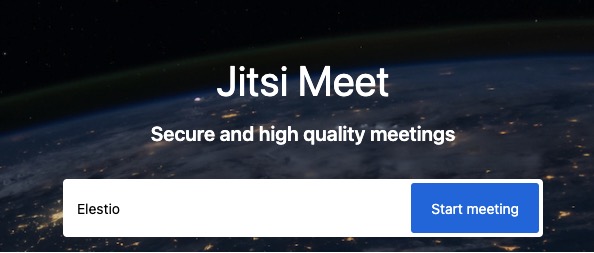 Jitsi Start Meeting screen