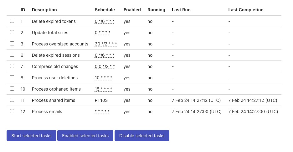 Joplin Tasks screen