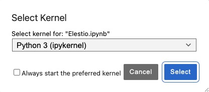 Jupyter Notebook Kernel screen