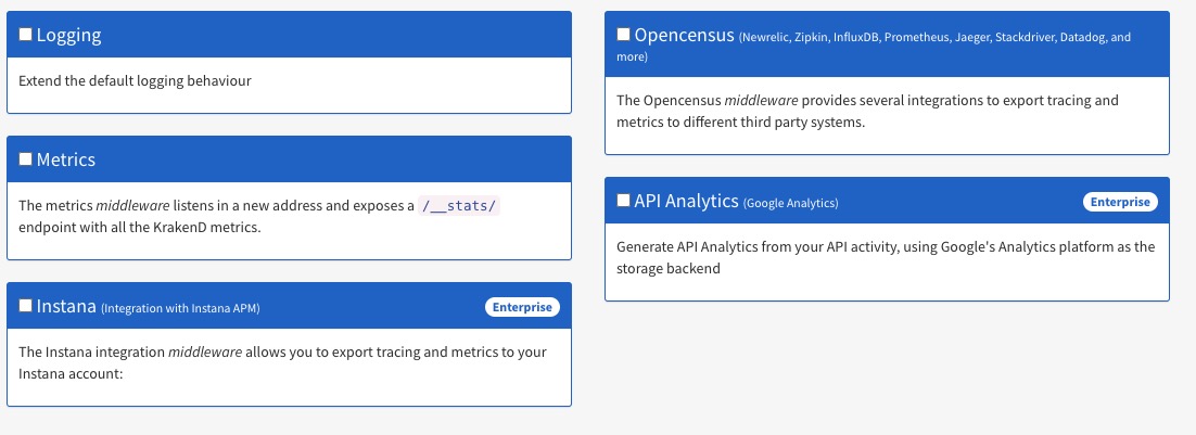 KrakenD Metrics Screen