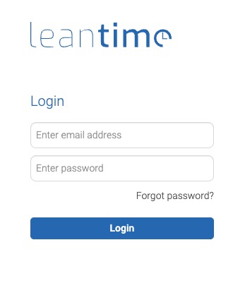 Leantime Login screen