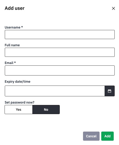 LimeSurvey User screen