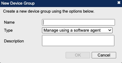 MeshCentral Creating Device Group Screen