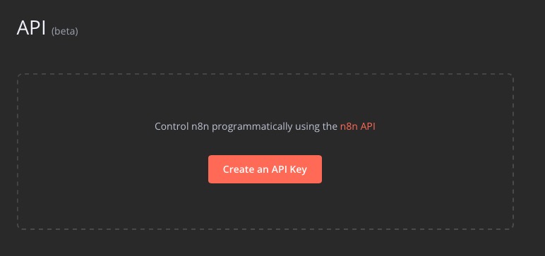 N8N workflow API screen