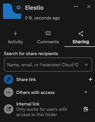 NextCloud folder screen