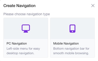 OpenBlocks navigation screen